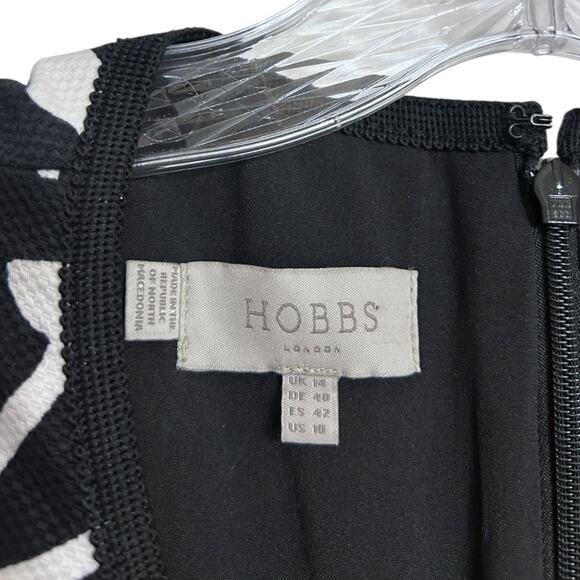 Hobbs London Sophia Floral Sheath Dress Women’s 14 UK/ 10 US Floral Black Ivory - Picture 6 of 8